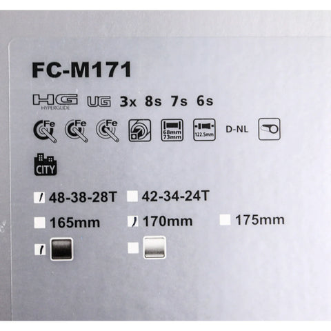 كرنك 28/38/48t شيمانو التس M171 170mm