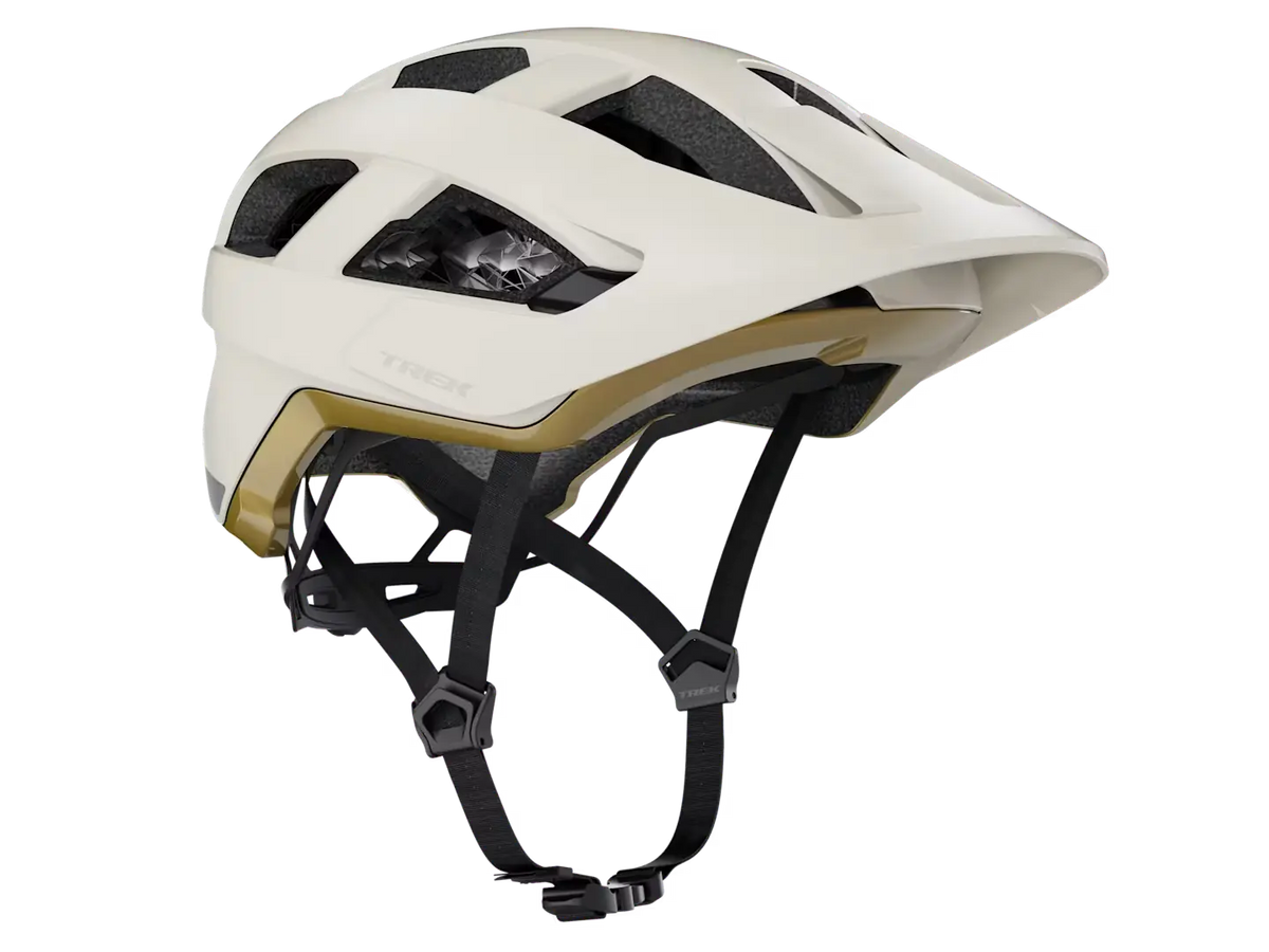 Helmet Trek Quantum WaveCel Mountain Bike - Color: Era White/Old Style Gold, Size: S